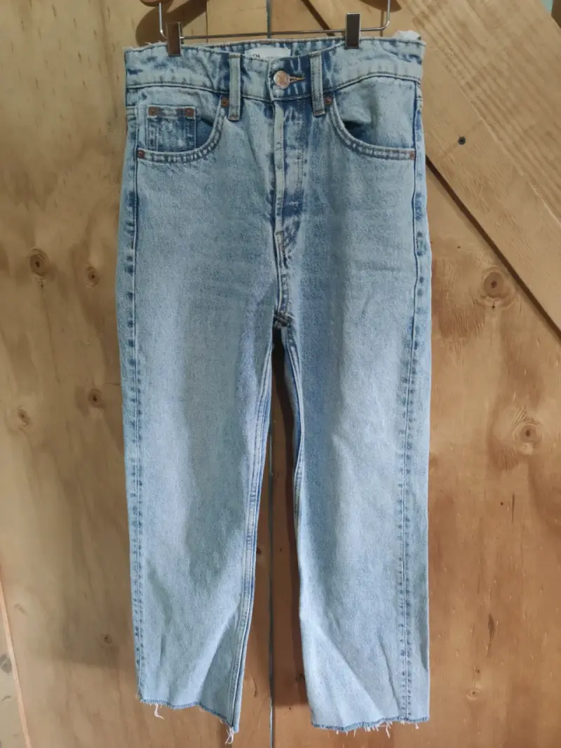 Jeans de mezclilla azul claro Zara para mujer - 1