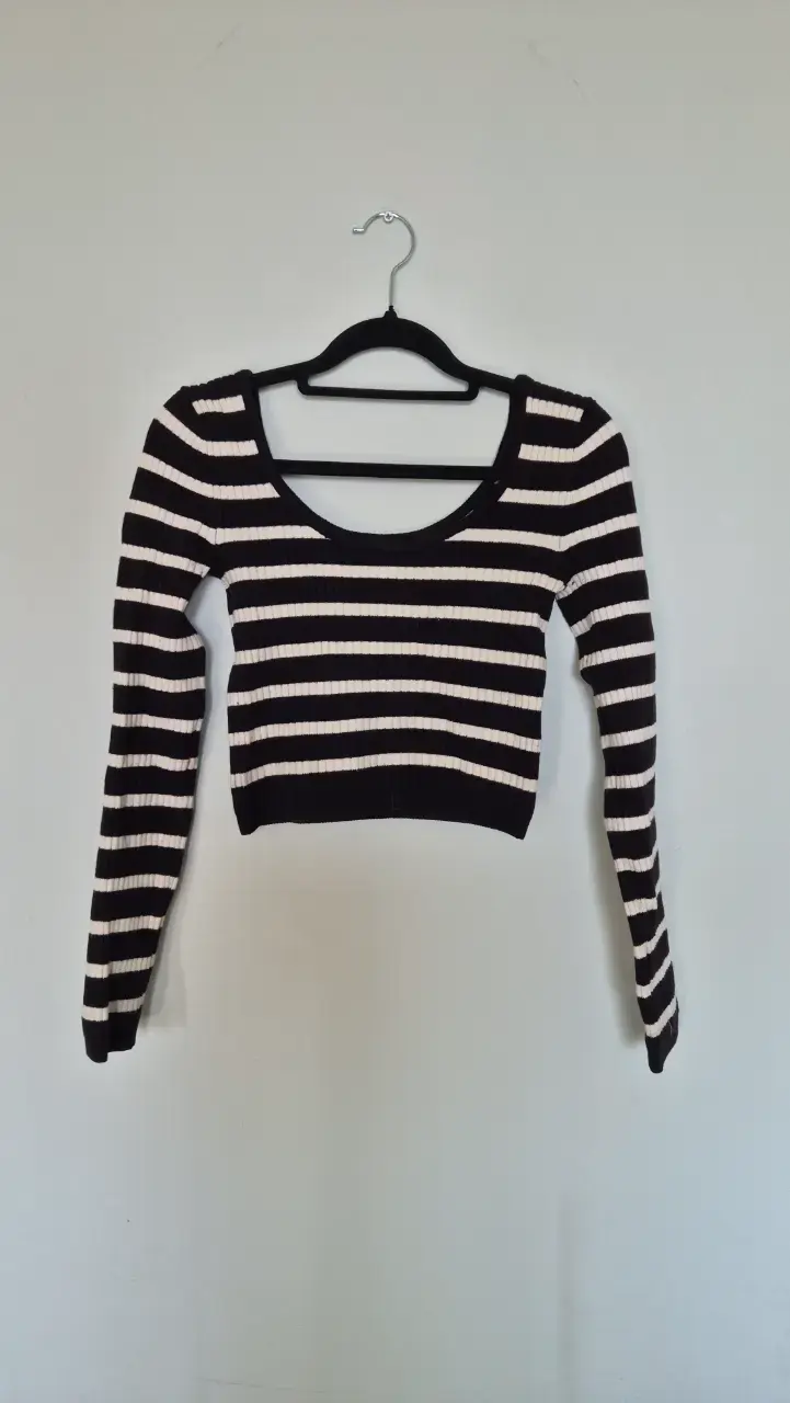 Sweater rayado blanco/negro Sybilla - 1