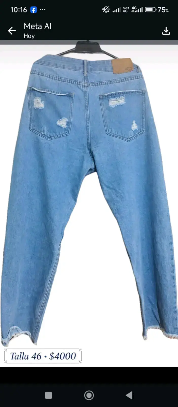 Jeans azules rotos Power Peralta talla 46 - 2