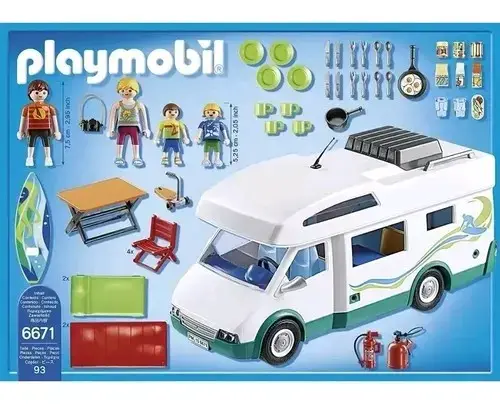 Set de Juguete Playmobil Casa Rodante con Accesorios