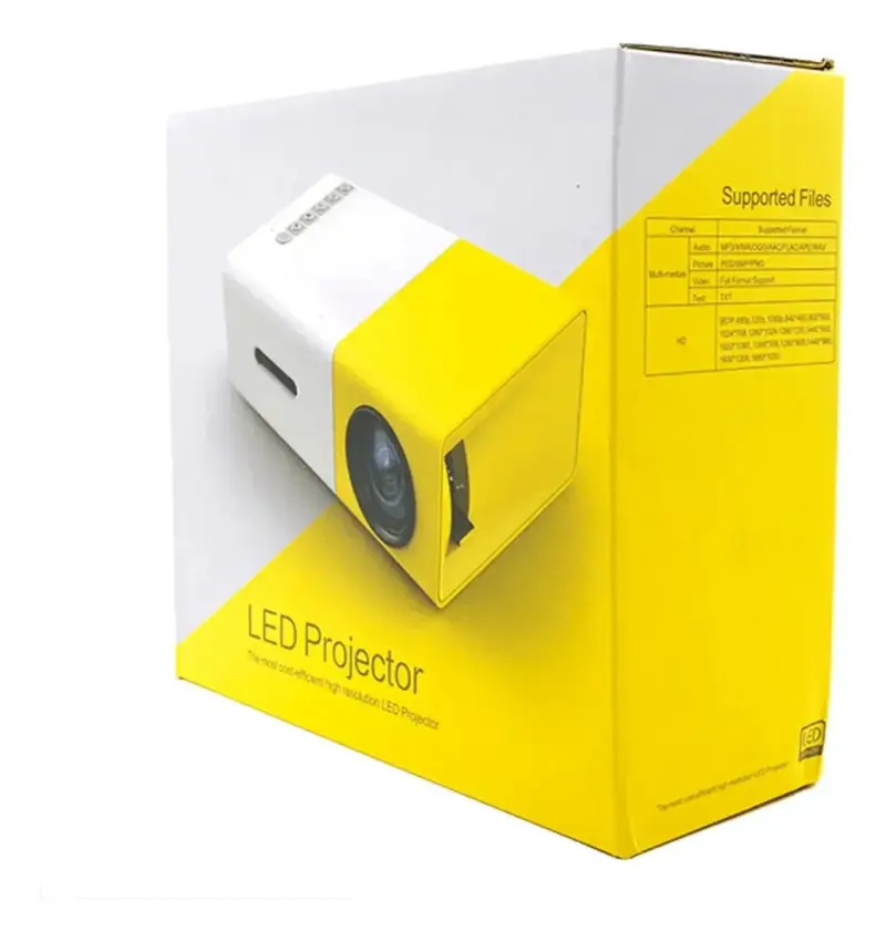 Mini proyector portátil LED amarillo y blanco - 3