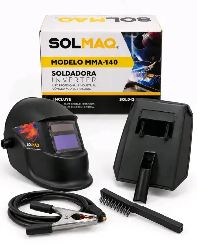Soldadora Inverter Solmaq MMA-140 con Accesorios - miniatura 2