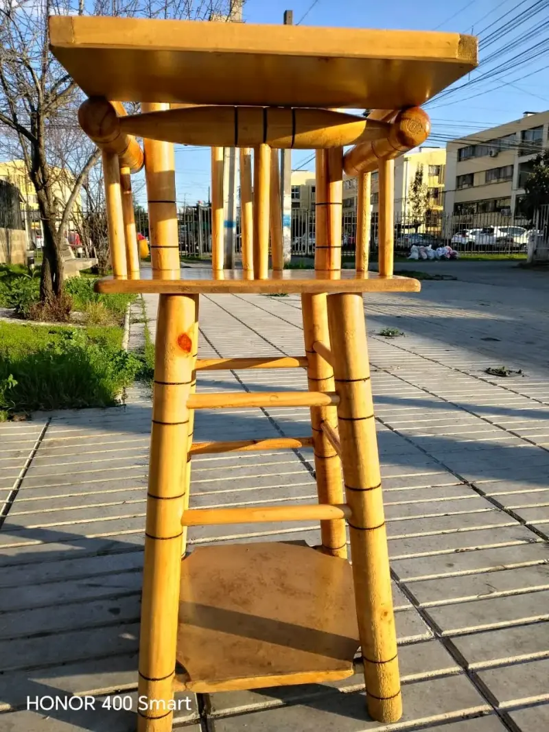 Silla alta de madera para bebé - 3