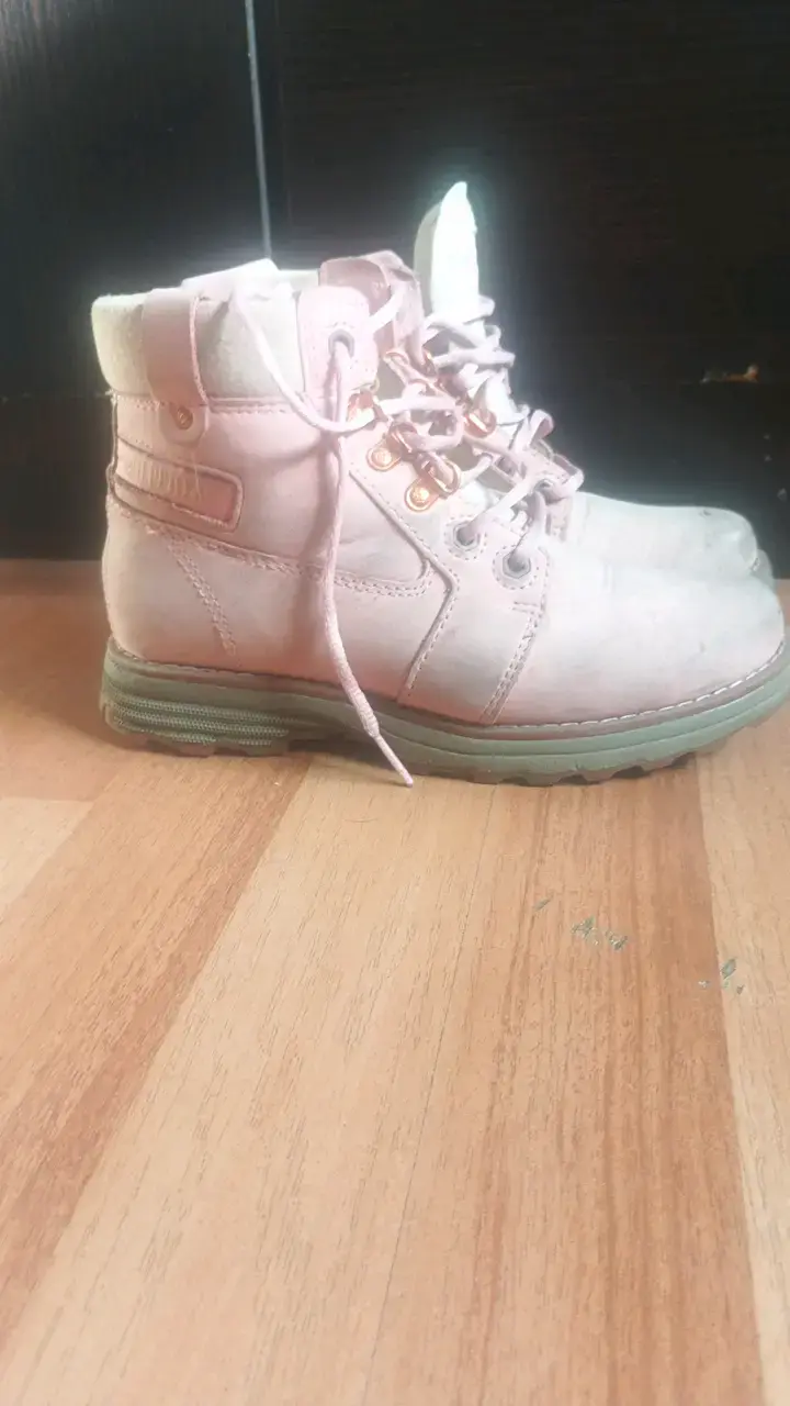 Botas de cuero rosadas para mujer - 2