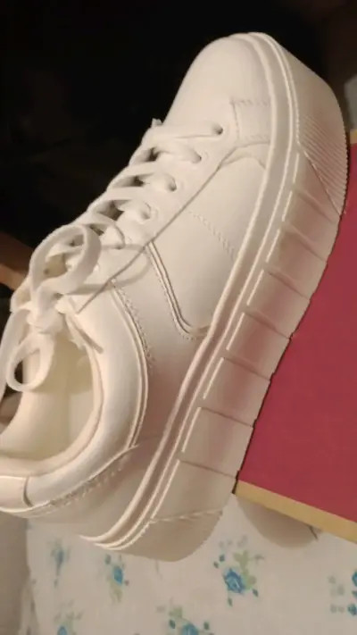 Zapatillas blancas de plataforma Stradivarius - miniatura 6