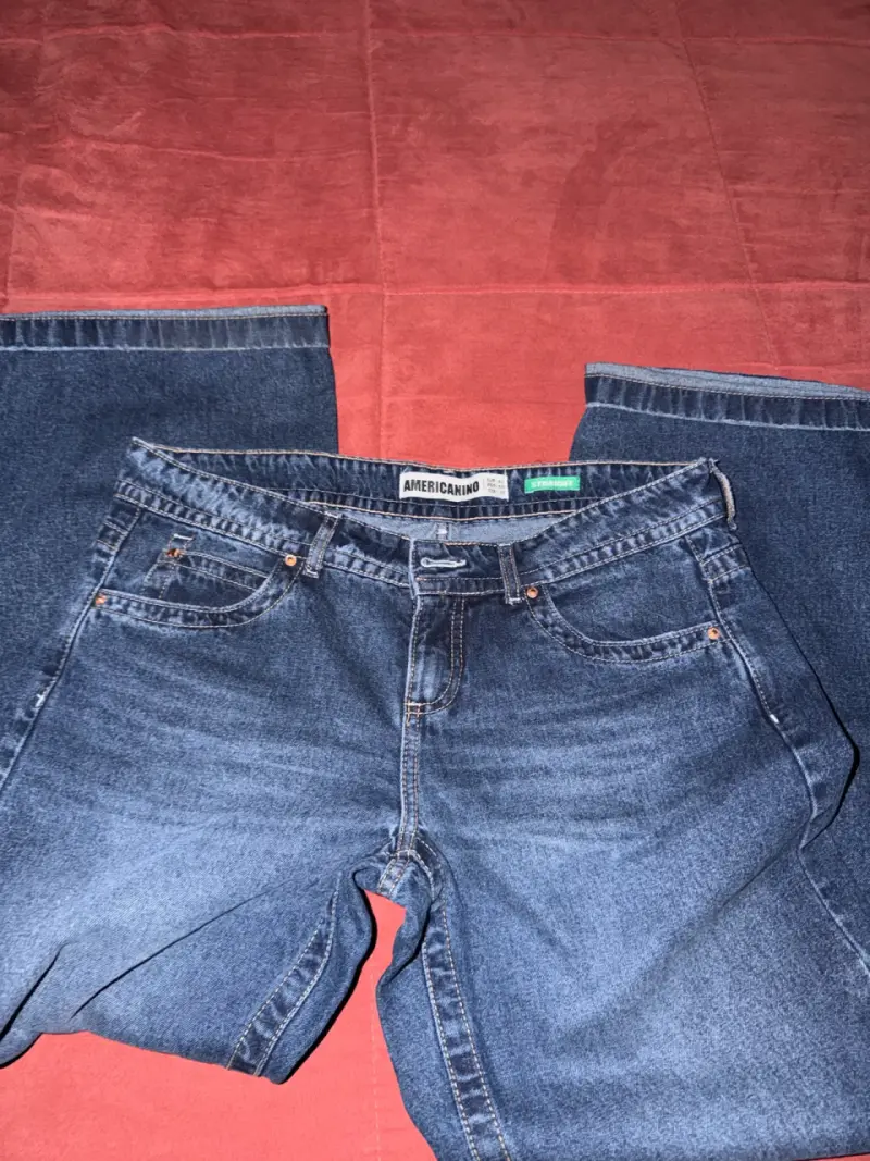 Jeans Americano Straight Azul Talla 42 - 1