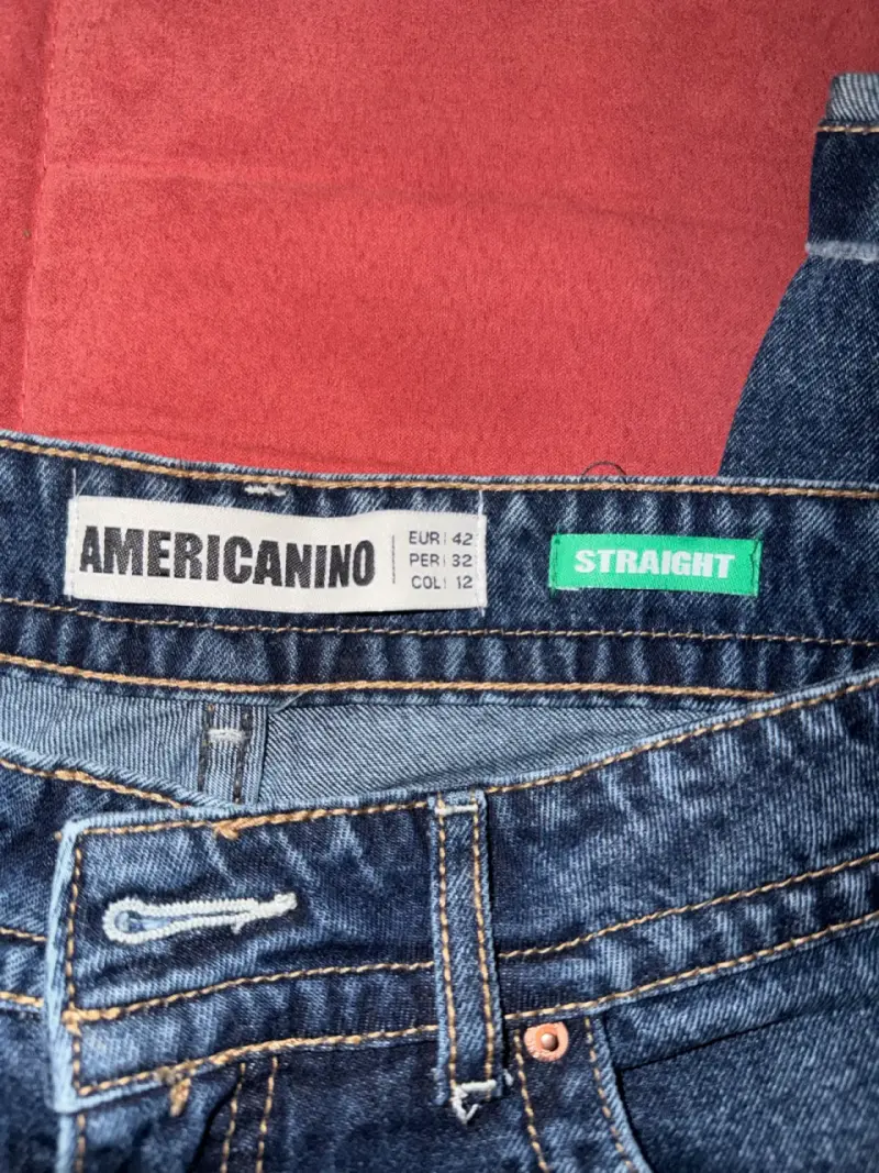 Jeans Americano Straight Azul Talla 42 - 2