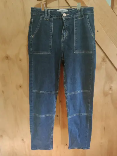 Jeans de mezclilla azul para mujer Sybilla - miniatura 1
