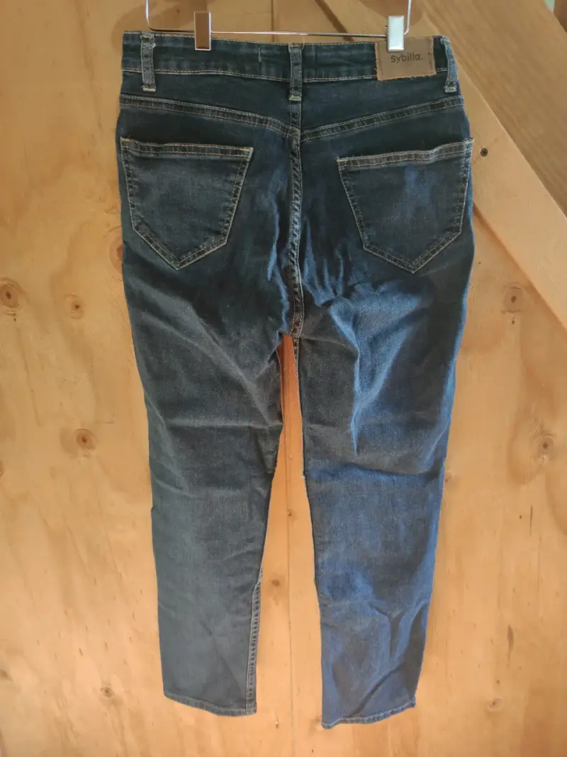 Jeans de mezclilla azul para mujer Sybilla - 4