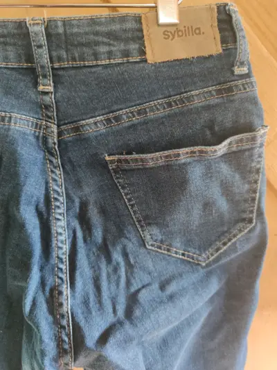 Jeans de mezclilla azul para mujer Sybilla - miniatura 5