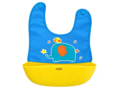 Babero impermeable para bebé con diseño de elefante - miniatura 1