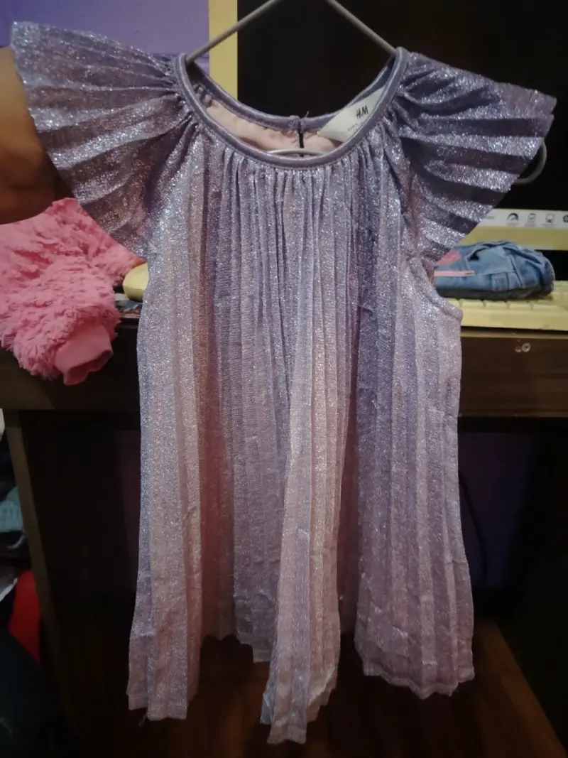Vestido de niña brillante H&M 1 1/2 2 años - 2