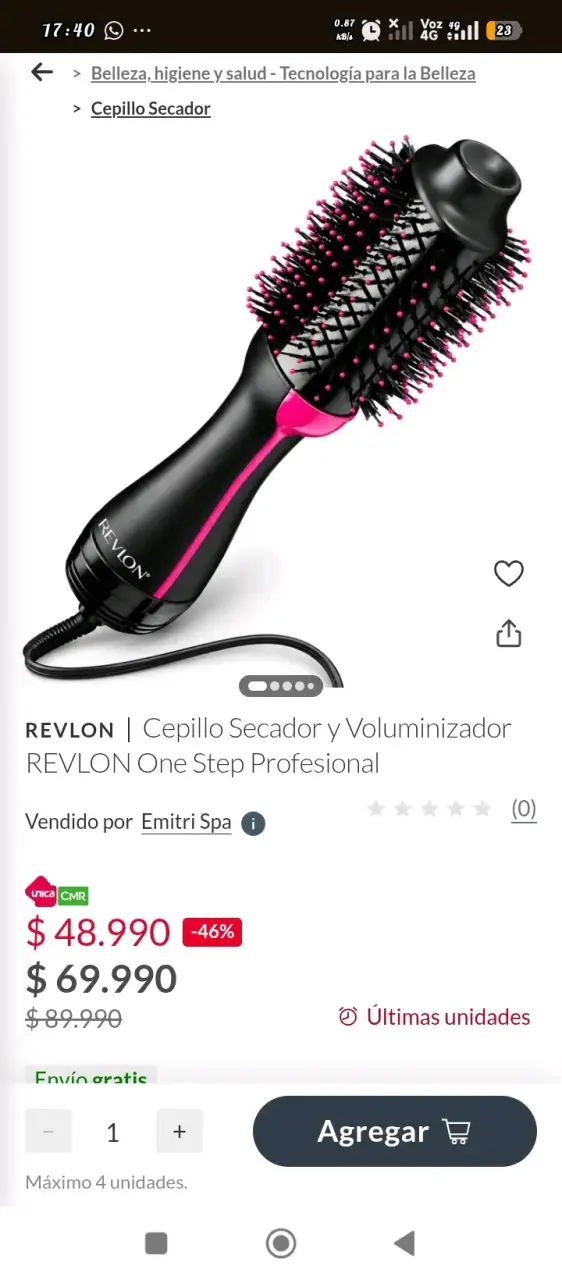 Cepillo Secador Revlon One Step Profesional