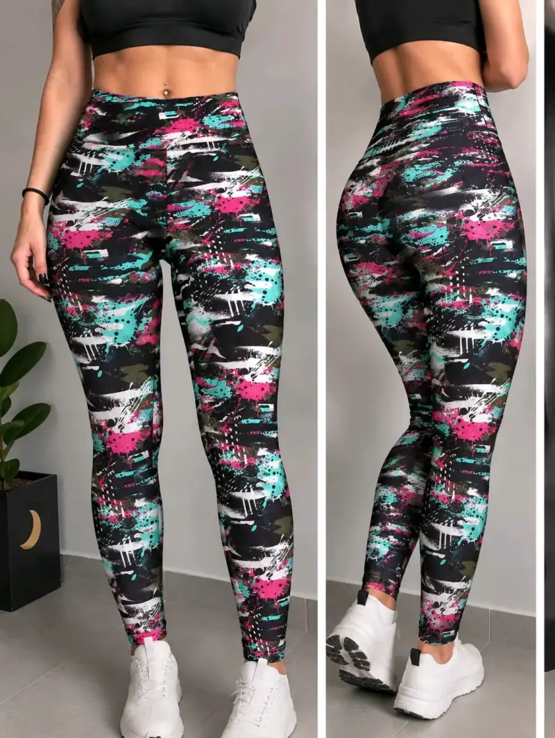 Leggings deportivos estampados para mujer - 2