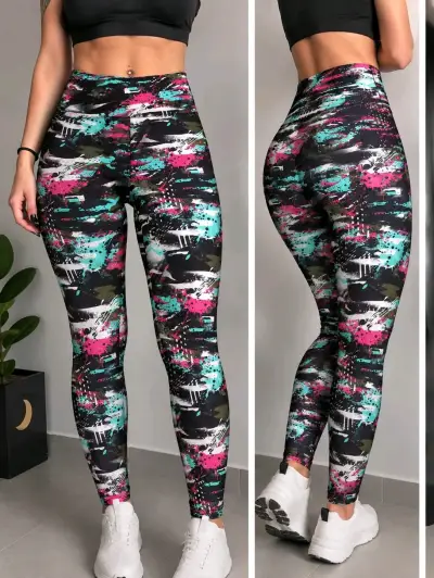 Leggings deportivos estampados para mujer - miniatura 2