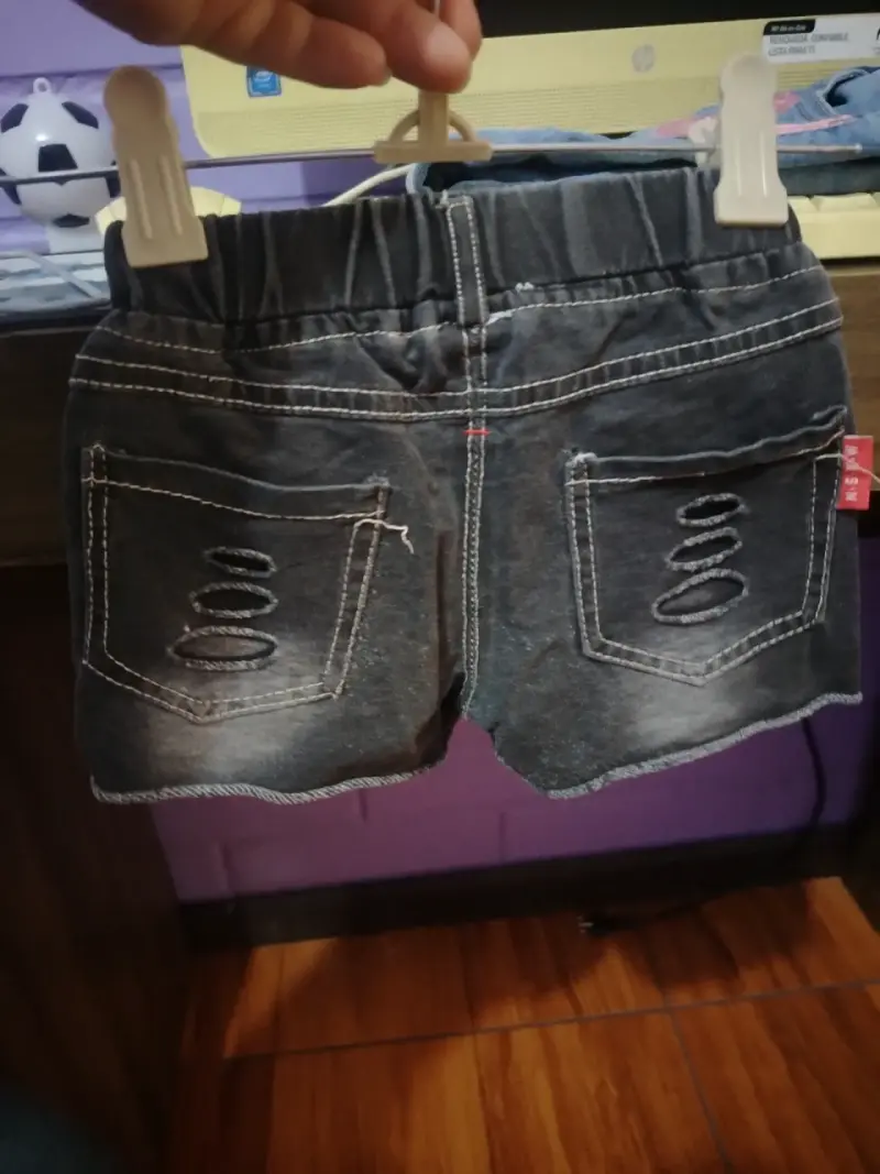 Shorts de mezclilla para niña con diseño de Minnie - 6