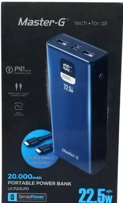 Power Bank Master-G 20000mAh Azul - miniatura 3