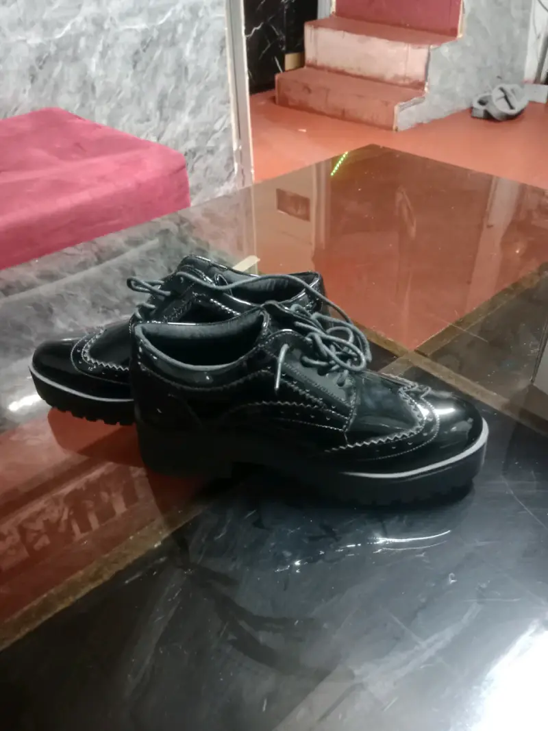 Zapatos de cuero blanco con plataforma Sybilla - 12