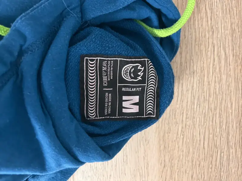 Polerón azul con logo verde Spitfire talla M - 2
