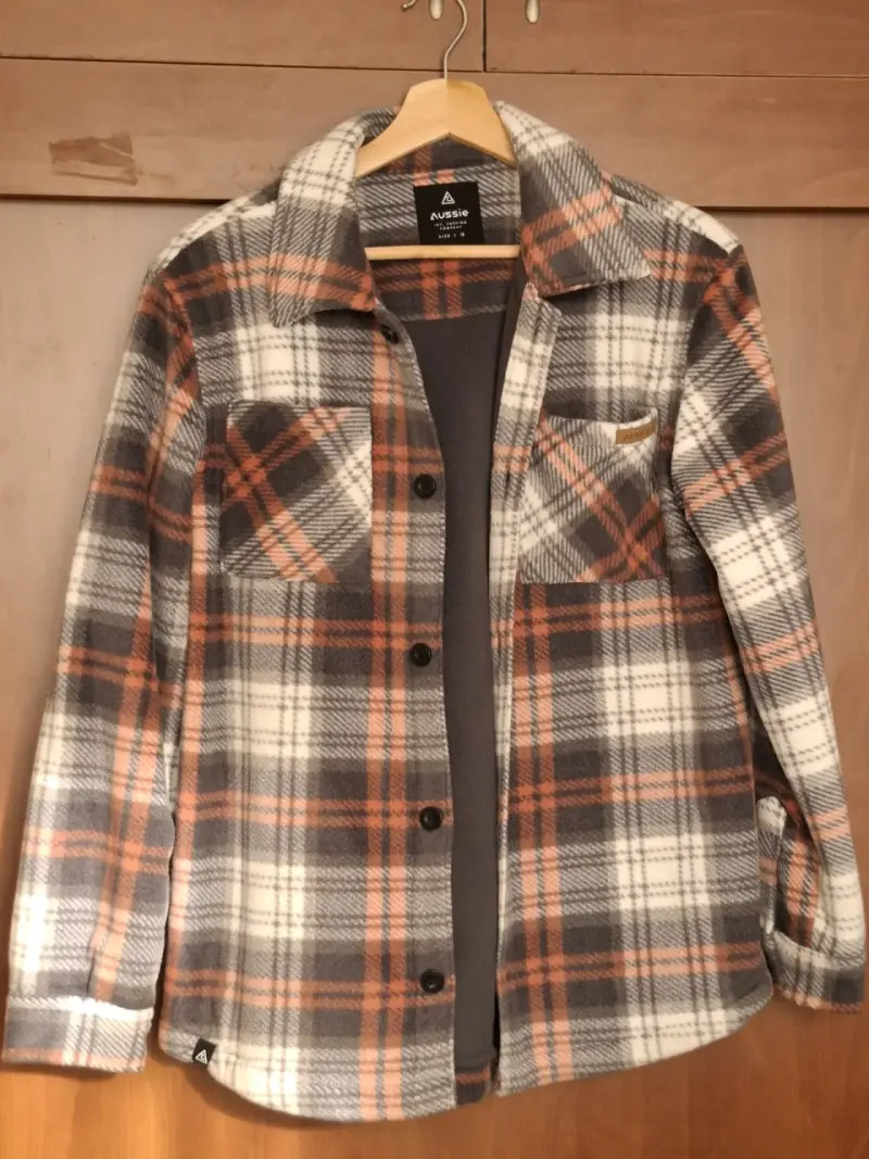 Camisa de franela a cuadros Aussie talla 16 - 1