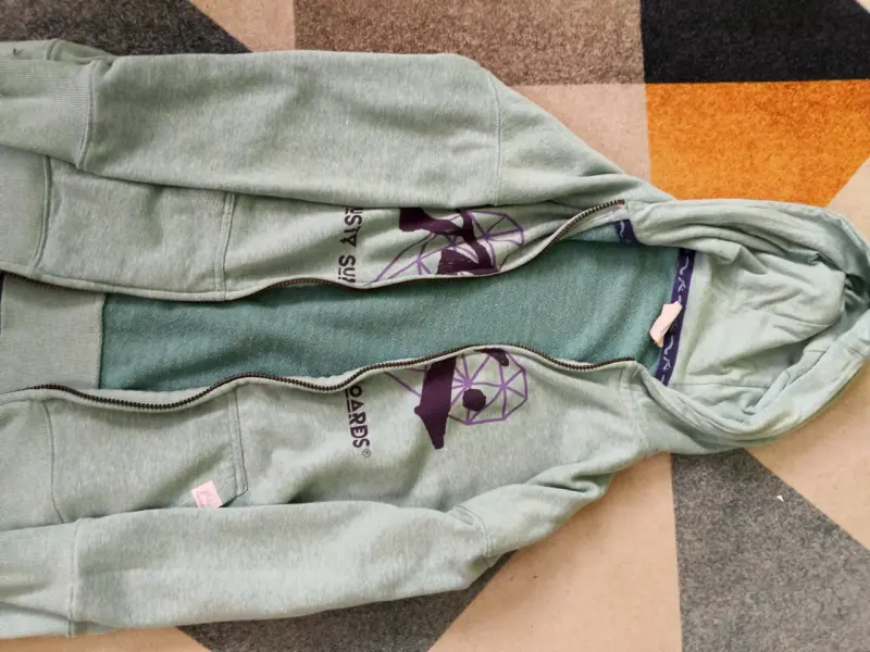 Polerón con capucha verde para hombre talla S - 1