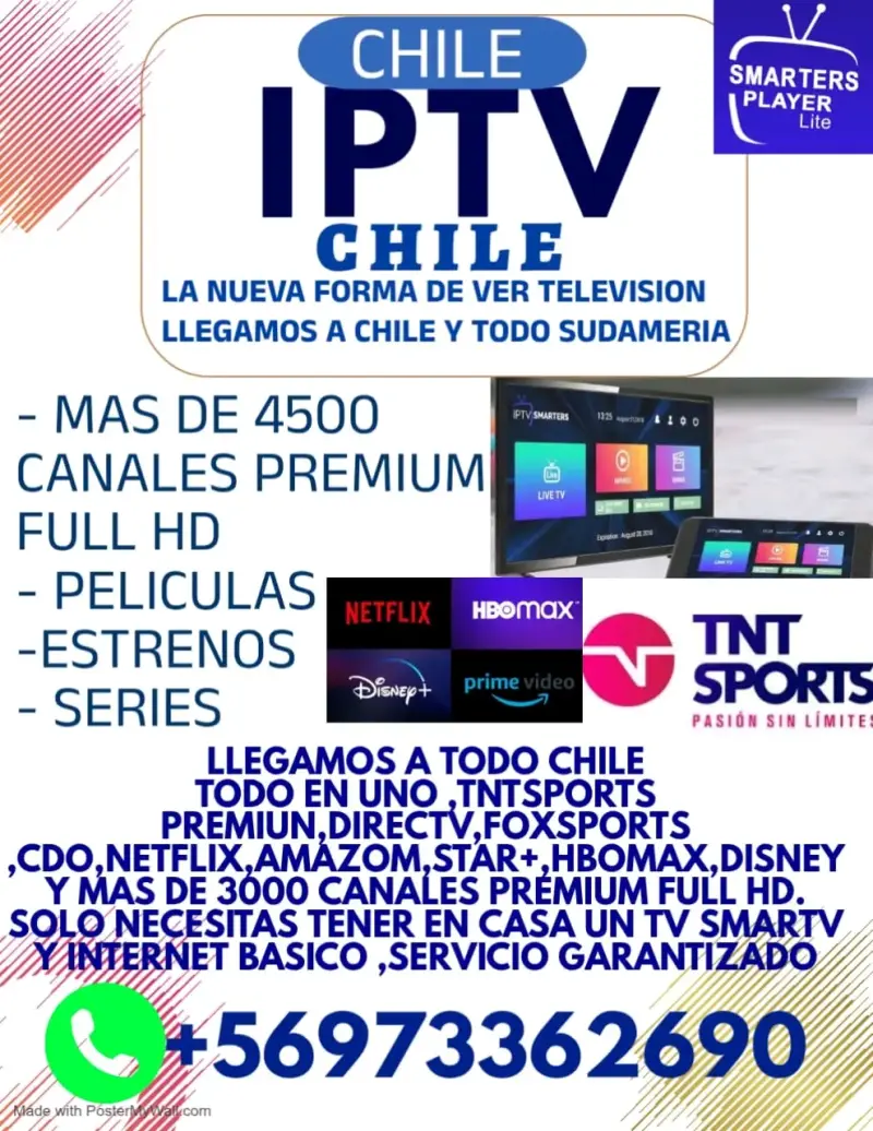 Servicio IPTV Chile con más de 4500 canales