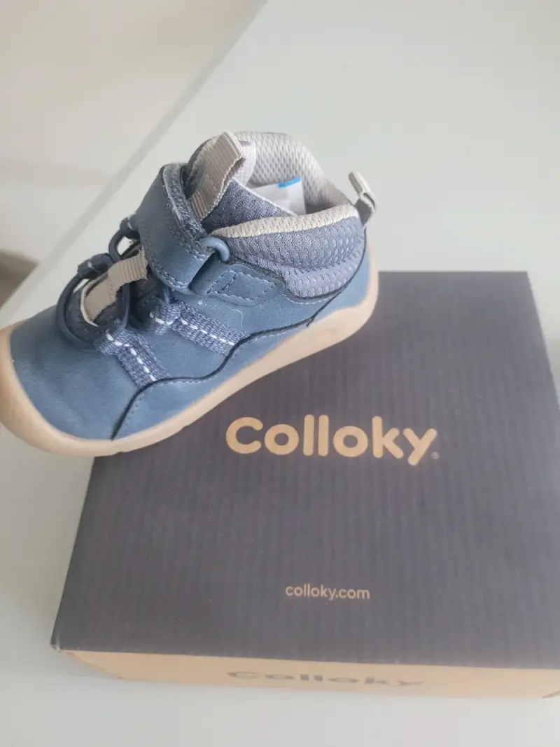 Zapatos para bebé Colloky azul con velcro - 2