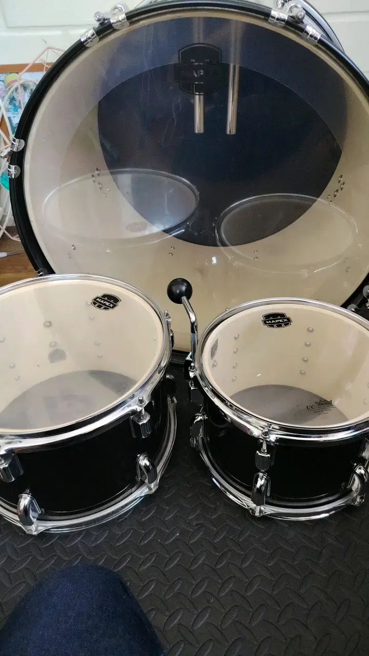 Batería acústica Mapex negra 3 platillos completa - 2