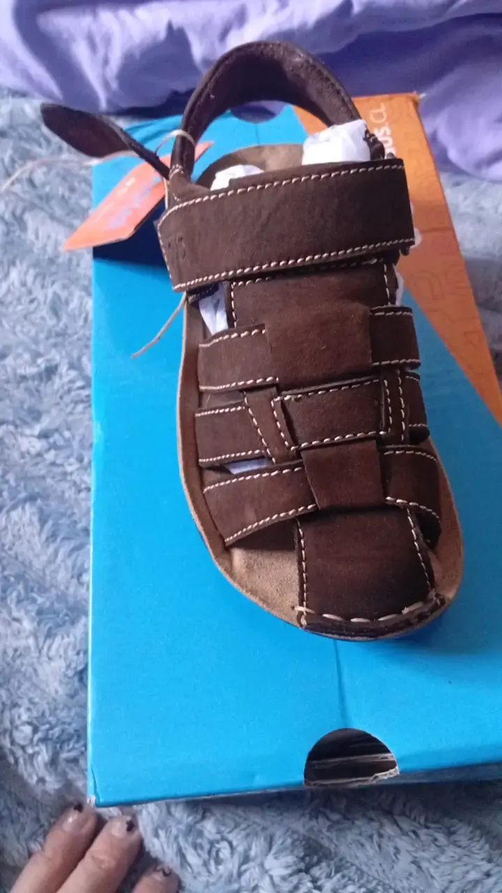 N° 27. Sandalias de cuero marrón para niño Fagus - 1