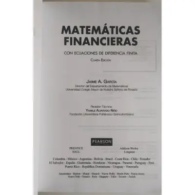 Libro Matemáticas Financieras Jaime A. García - miniatura 2
