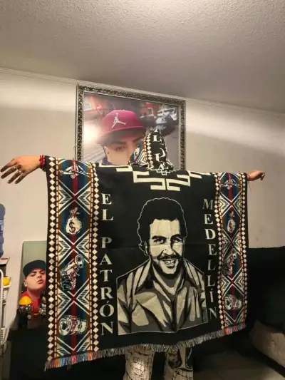 Manta de lana con diseño de Pablo Escobar - miniatura 2