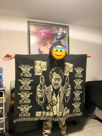 Manta de lana con diseño de Pablo Escobar - miniatura 6