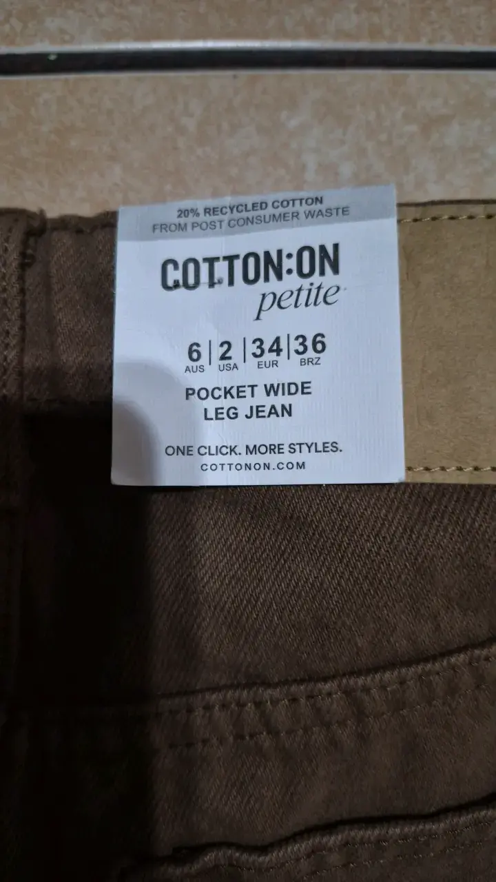 Jeans europeos marrones anchos Cotton On Petite - 3