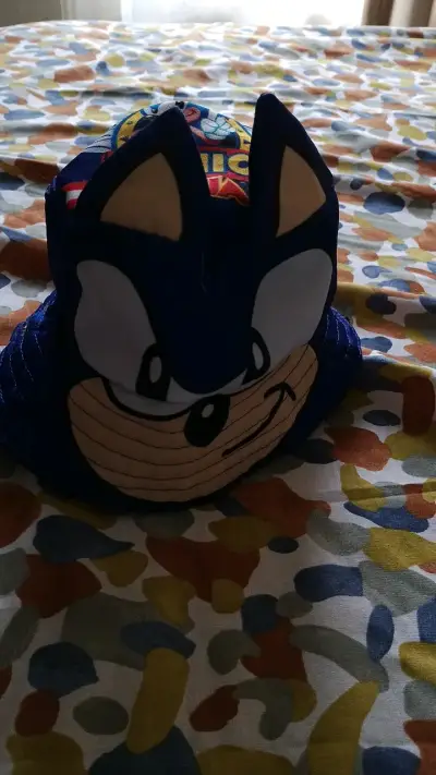 Gorro infantil Sonic azul divertido - miniatura 2
