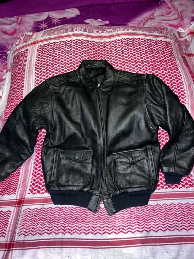 Chaqueta de cuero negra para hombre - miniatura 6