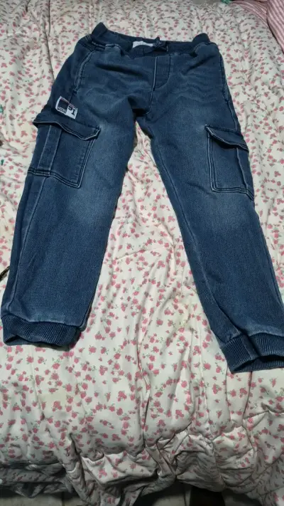 Pantalones cargo de mezclilla para niños - miniatura 1