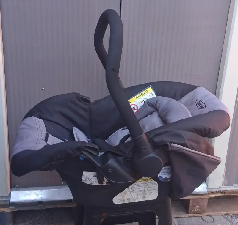 Coche de bebé con silla de auto Bebesit gris - 5