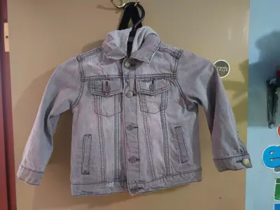 Chaqueta de mezclilla para niño Colloky gris - miniatura 1
