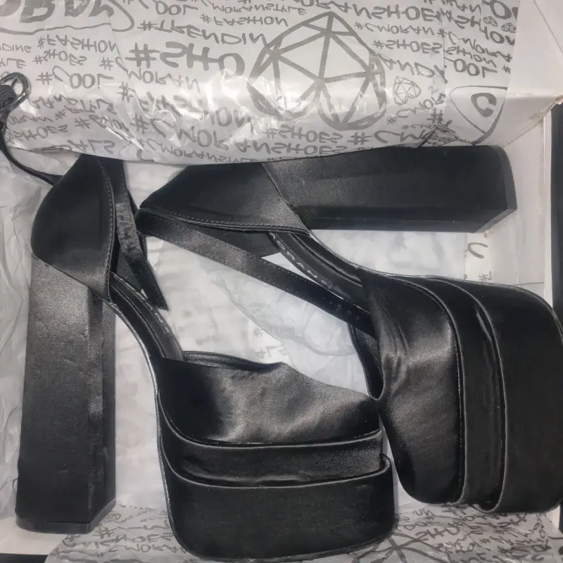 Tacones Plataforma Negros C/Moran Talla 37 - 1