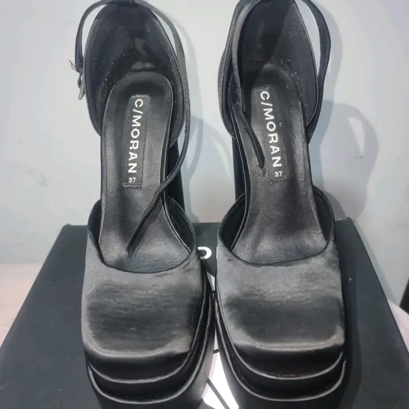 Tacones Plataforma Negros C/Moran Talla 37 - 2