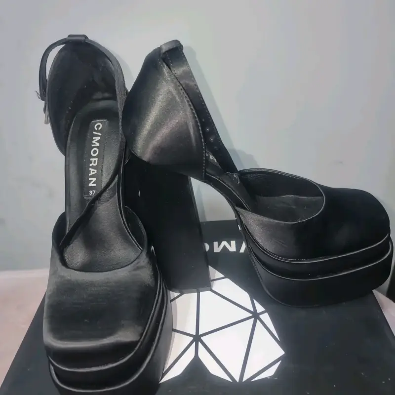Tacones Plataforma Negros C/Moran Talla 37 - 3