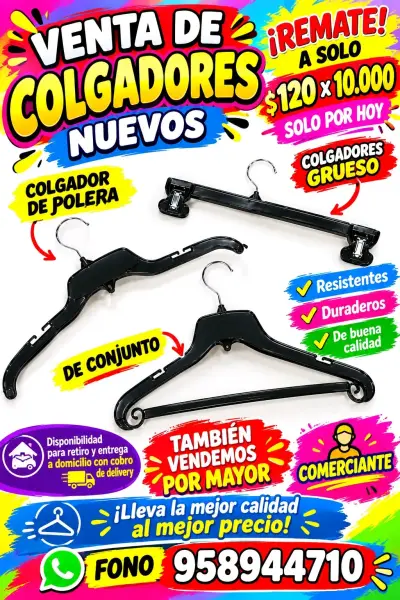 Colgadores de ropa nuevos resistentes - miniatura 1