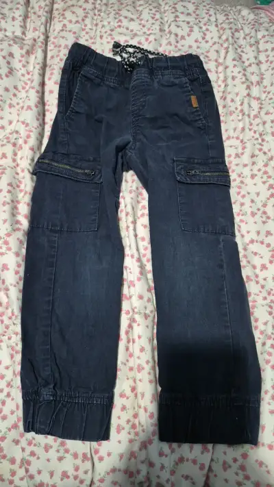 Pantalones jogger denim azul para niños - miniatura 1