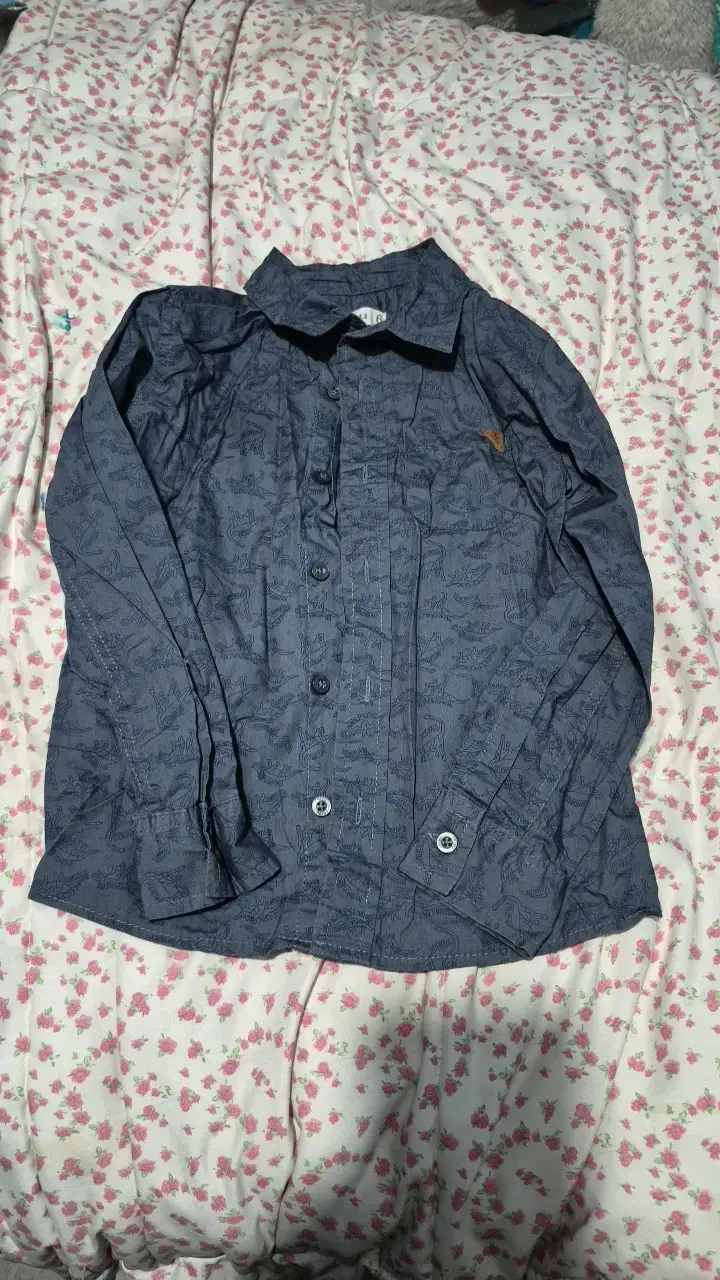 Camisa azul estampada para niño Tribu - 1