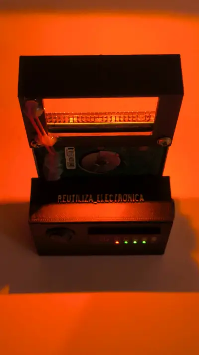 Disco duro 2.5 lámpara led - artesanía electrónica - miniatura 5
