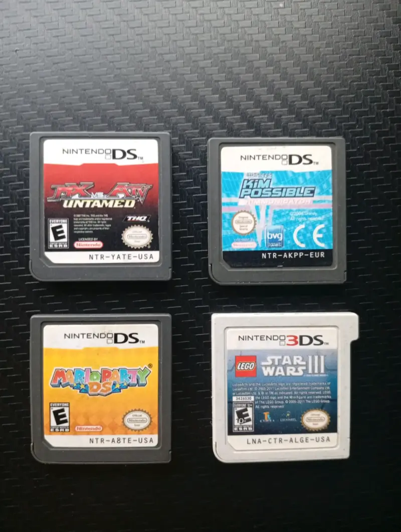 Cartuchos de juegos Nintendo DS y 3DS