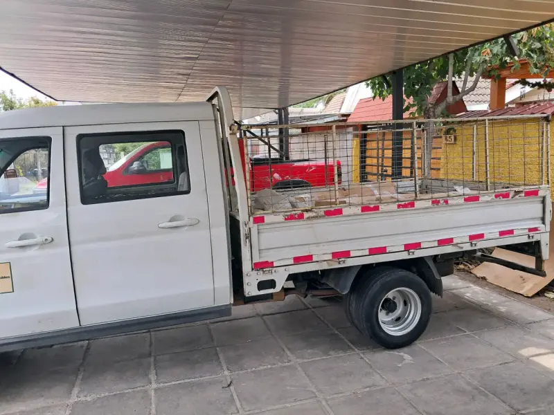 Camioneta de carga blanca en buen estado