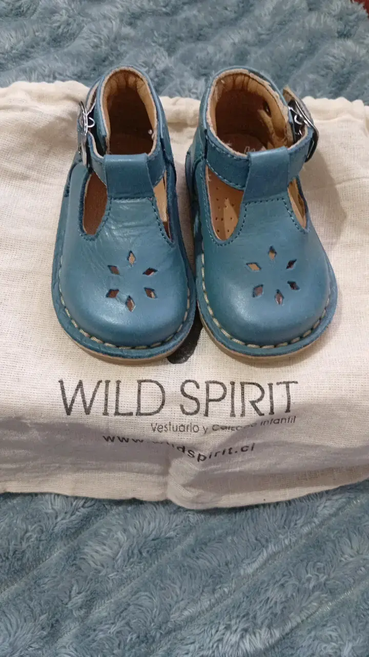 N°17 Zapatos de cuero azul para bebé Wild Spirit - 1