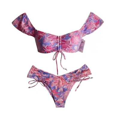 Bikini Time and Tru Floral Talla M Nuevo - miniatura 1