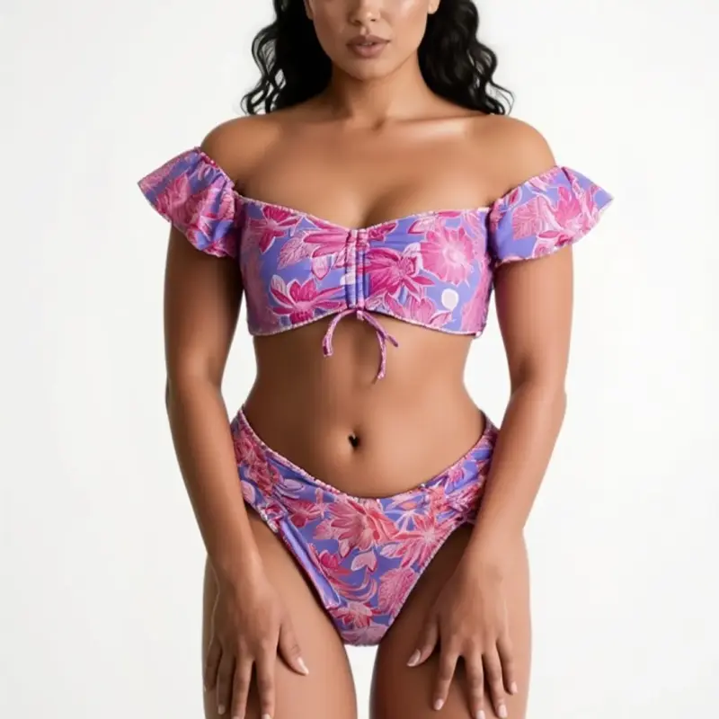 Bikini Time and Tru Floral Talla M Nuevo - 5